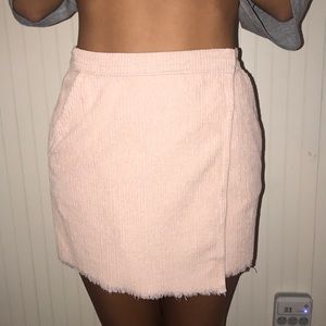 URBAN OUTFITTERS PINK CORDUROY MINI SKIRT